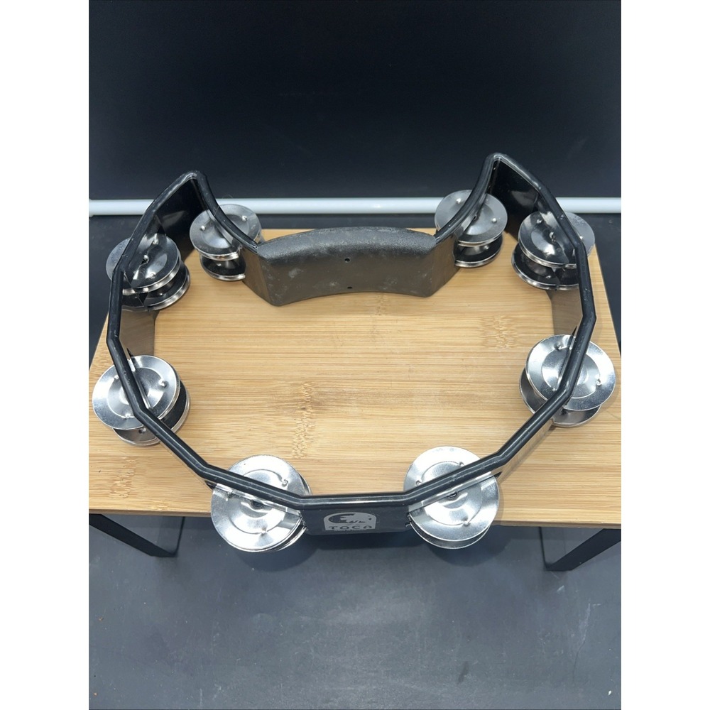 Toca T-2602 Tambourine Black With Silver Cymbals Music